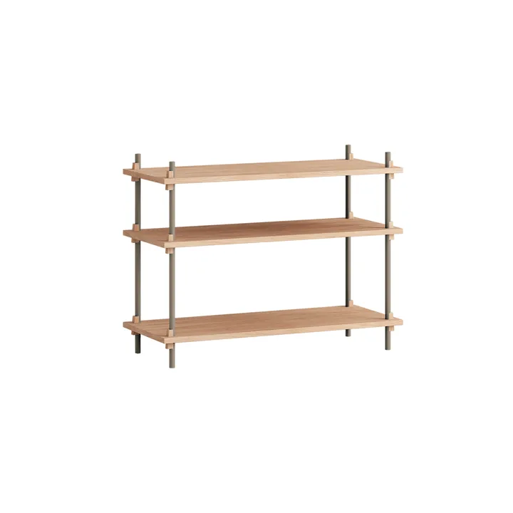 Shelving System classic hylla - Ek-warm grey, 86x65x35 cm, S.65.1.A - MOEBE