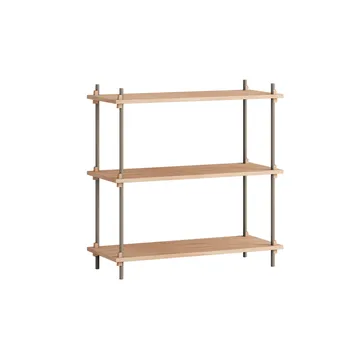 Shelving System classic hylla - Ek-warm grey, 86x85x35 cm, S.85.1.A - MOEBE