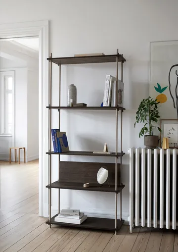 Shelving System classic hylla - Ek-warm grey, 86x85x35 cm, S.85.1.A - MOEBE