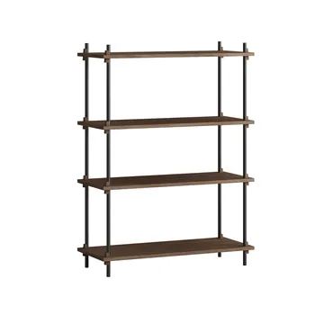Shelving System classic hylla - Rökt ek-black, 86x115x35 cm, S.115.1.A - MOEBE