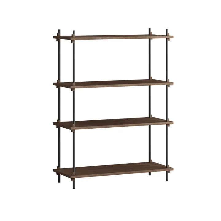 Shelving System classic hylla - Rökt ek-black, 86x115x35 cm, S.115.1.A - MOEBE