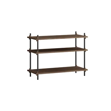 Shelving System classic hylla - Rökt ek-black, 86x65x35 cm, S.65.1.A - MOEBE