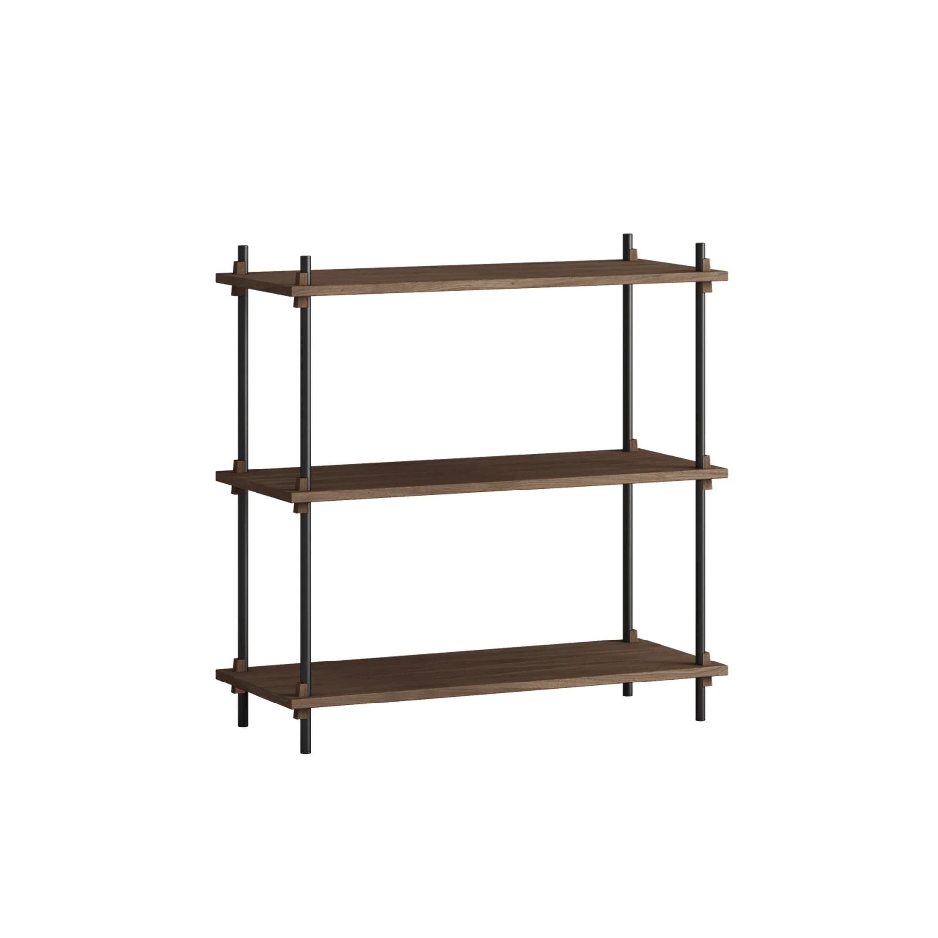 Shelving System classic hylla, Rökt ek-black, 86x85x35 cm, S.85.1.A MOEBE