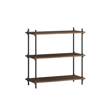 Shelving System classic hylla - Rökt ek-black, 86x85x35 cm, S.85.1.A - MOEBE