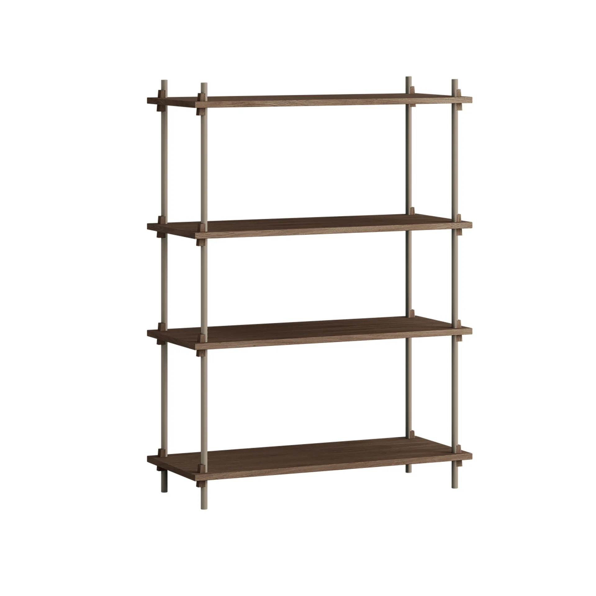 Shelving System classic hylla, Rökt ek-warm grey, 86x115x35 cm, S.115.1.A MOEBE