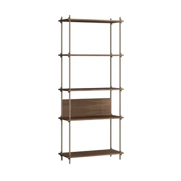 Shelving System classic hylla - Rökt ek-warm grey, 86x200x35 cm, S.200.1.A - MOEBE
