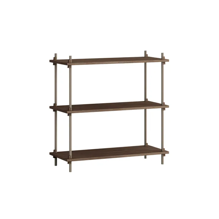 Shelving System classic hylla - Rökt ek-warm grey, 86x85x35 cm, S.85.1.A - MOEBE