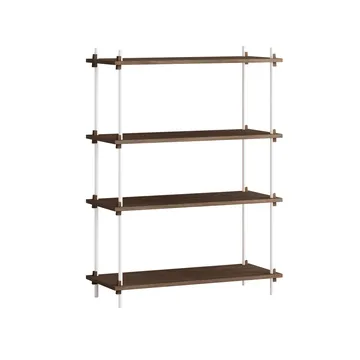 Shelving System classic hylla - Rökt ek-white, 86x115x35 cm, S.115.1.A - MOEBE