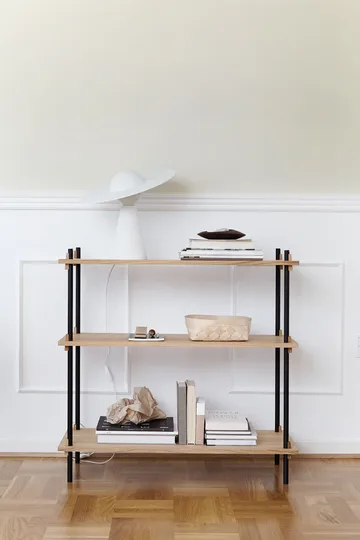 Shelving System classic hylla - Rökt ek-white, 86x115x35 cm, S.115.1.A - MOEBE