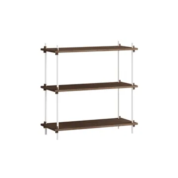 Shelving System classic hylla - Rökt ek-white, 86x85x35 cm, S.85.1.A - MOEBE