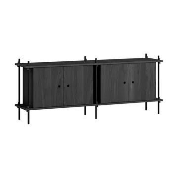 Shelving System sideboard - Black, 163x65x35 cm, S.65.2.D - MOEBE