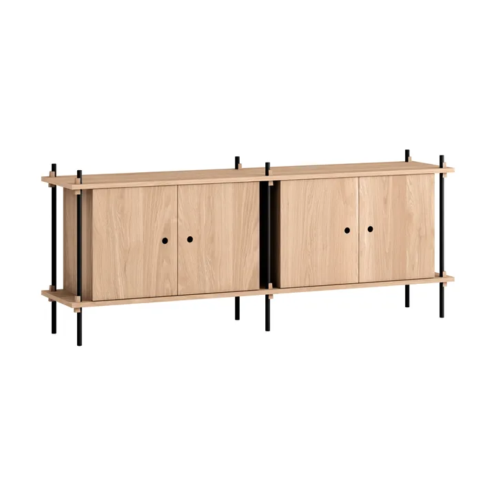 Shelving System sideboard - Ek-black, 163x65x35 cm, S.65.2.D - MOEBE