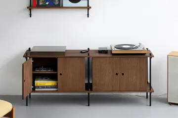 Shelving System sideboard - Rökt ek-white, 163x65x35 cm, S.65.2.D - MOEBE