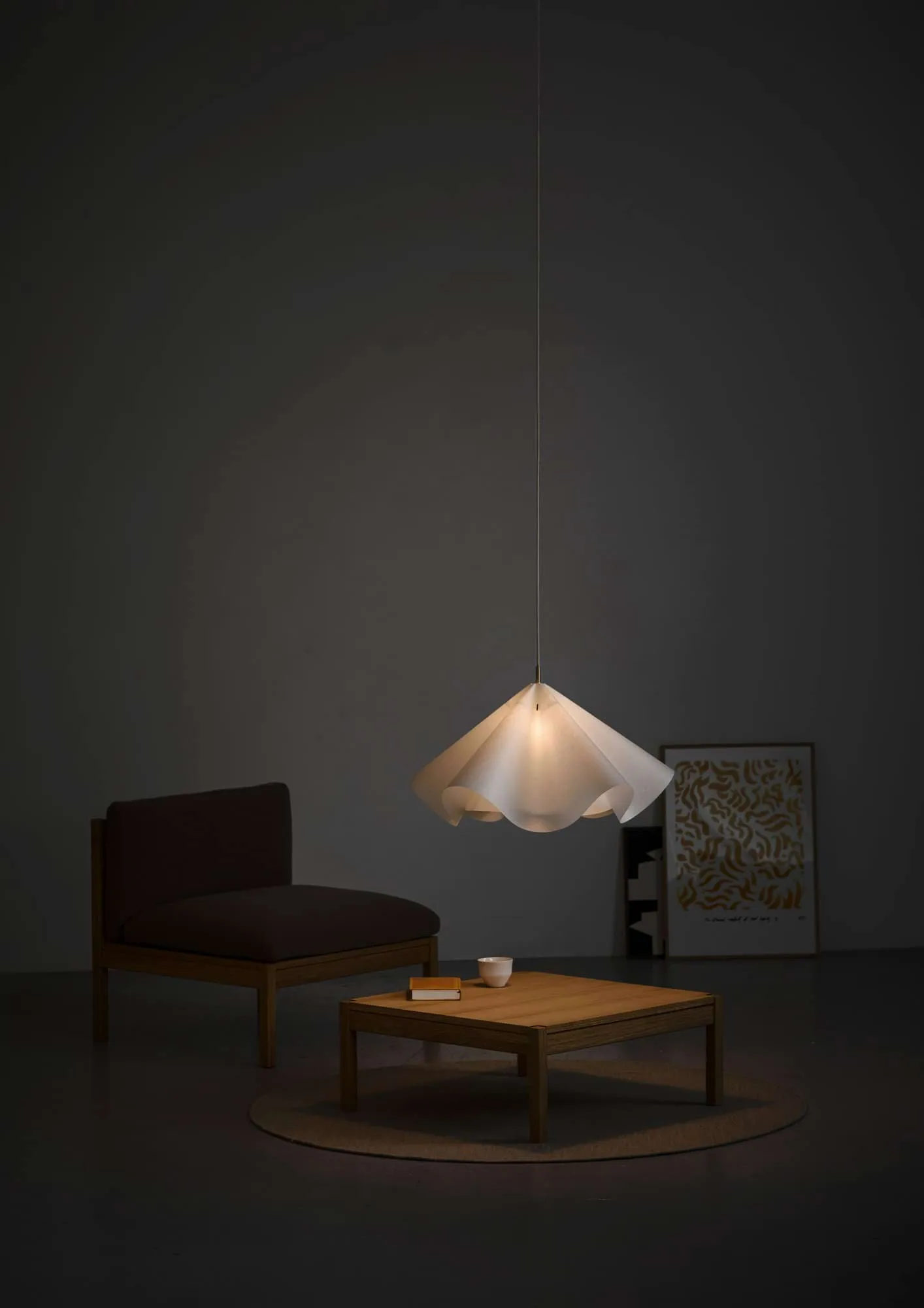 Sinuate pendel, White-brass, large Ø75x40 cm MOEBE Sinuate pendel, White-brass, large Ø75x40 cm MOEBE