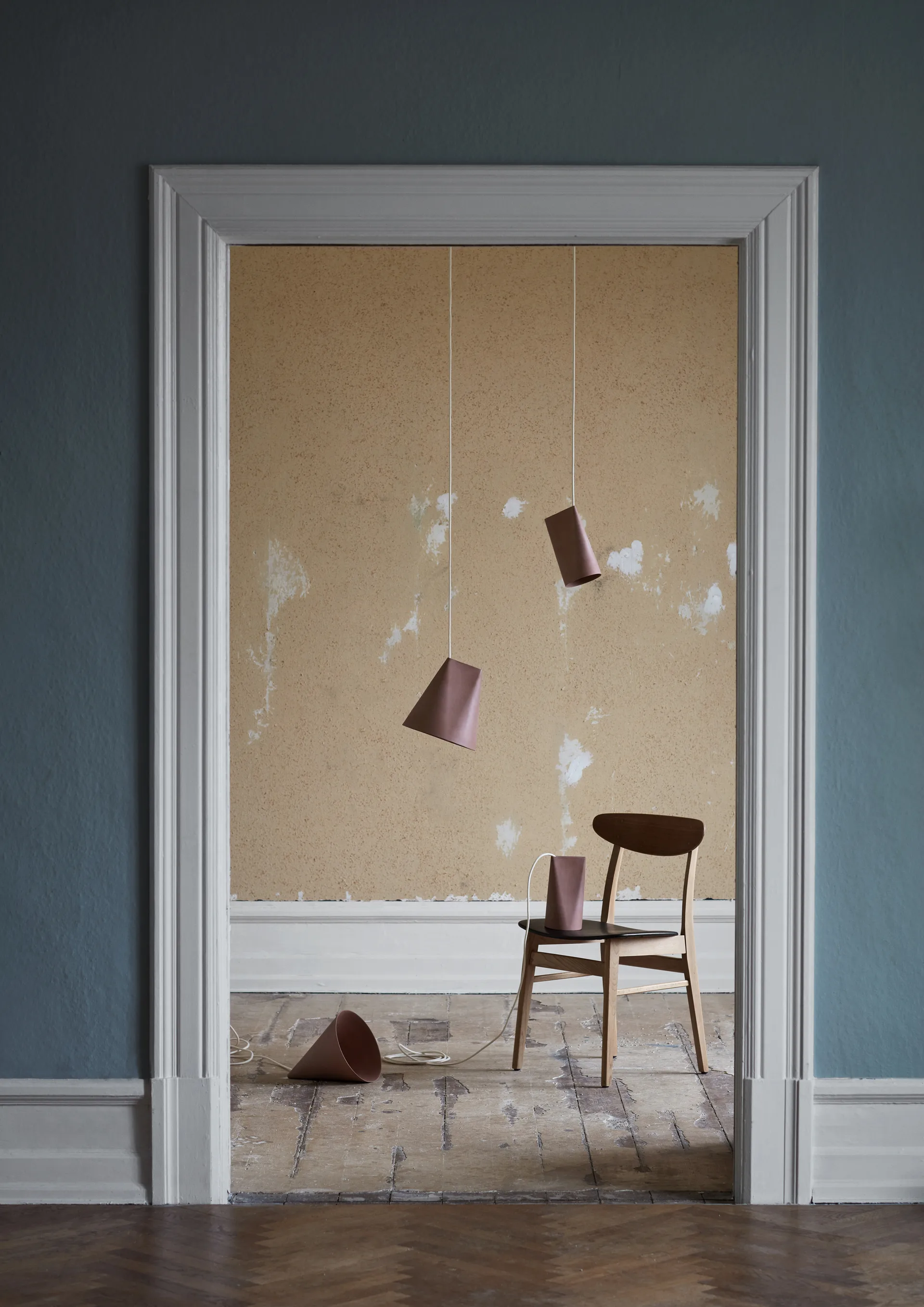 Taklampa keramik 23x23,5 cm, Terra Cotta, Wood MOEBE