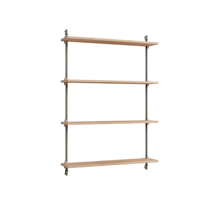 Wall Shelving vägghylla - Ek-warm grey, 92x115x17,5 cm, WS.115.1 - MOEBE