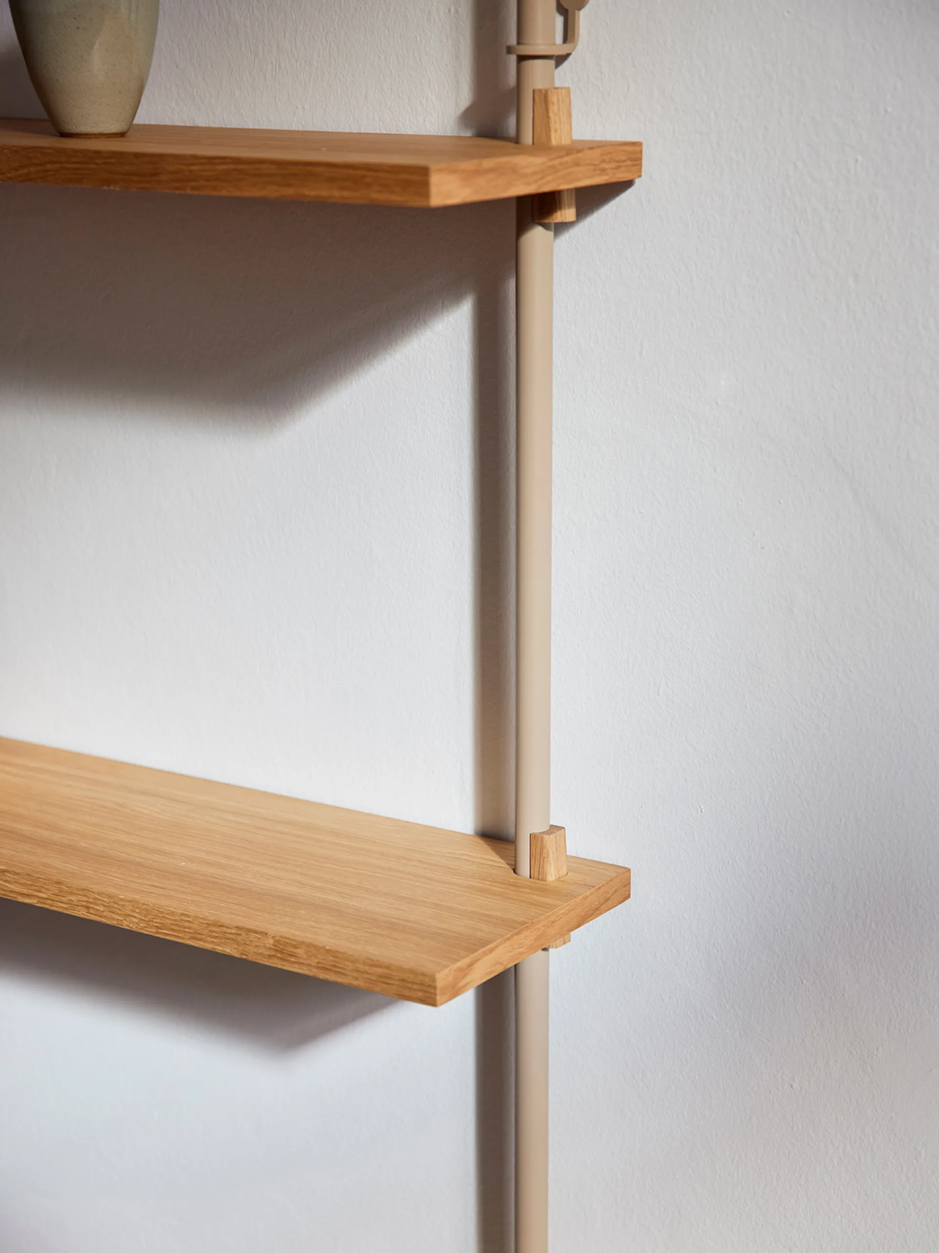 Wall Shelving vägghylla, Ek-warm grey, 92x115x17,5 cm, WS.115.1 MOEBE