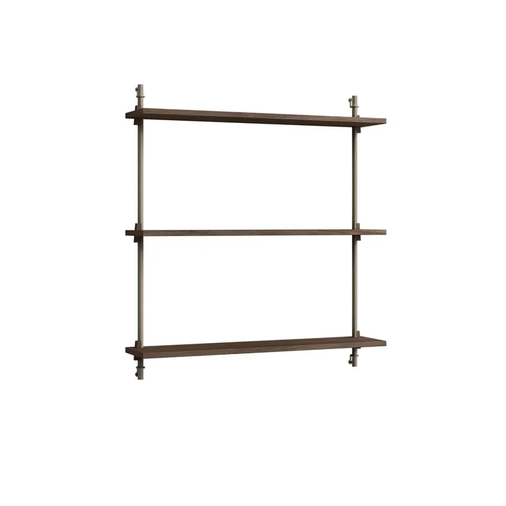 Wall Shelving vägghylla - Rökt ek-warm grey, 92x85x17,5 cm, WS.85.1 - MOEBE