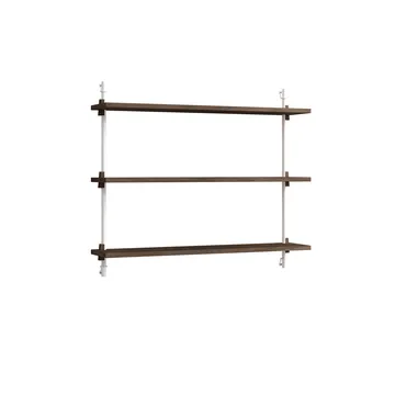 Wall Shelving vägghylla - Rökt ek-white, 92x65x17,5 cm, WS.65.1 - MOEBE