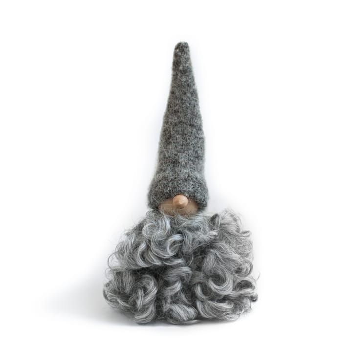 Tomte ull liten - grå luva - Monikas Väv & Konst