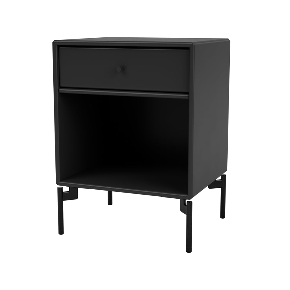 Montana Dream sängbord black 05, svartlackade ben | Skandinavisk Design | Sängbord | Svart