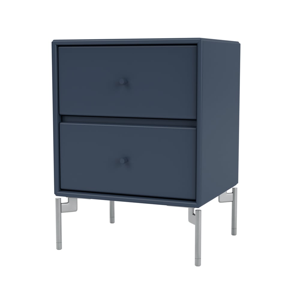 Montana Drift sängbord juniper 138, kromben cm | Skandinavisk Design | Sängbord | Blå