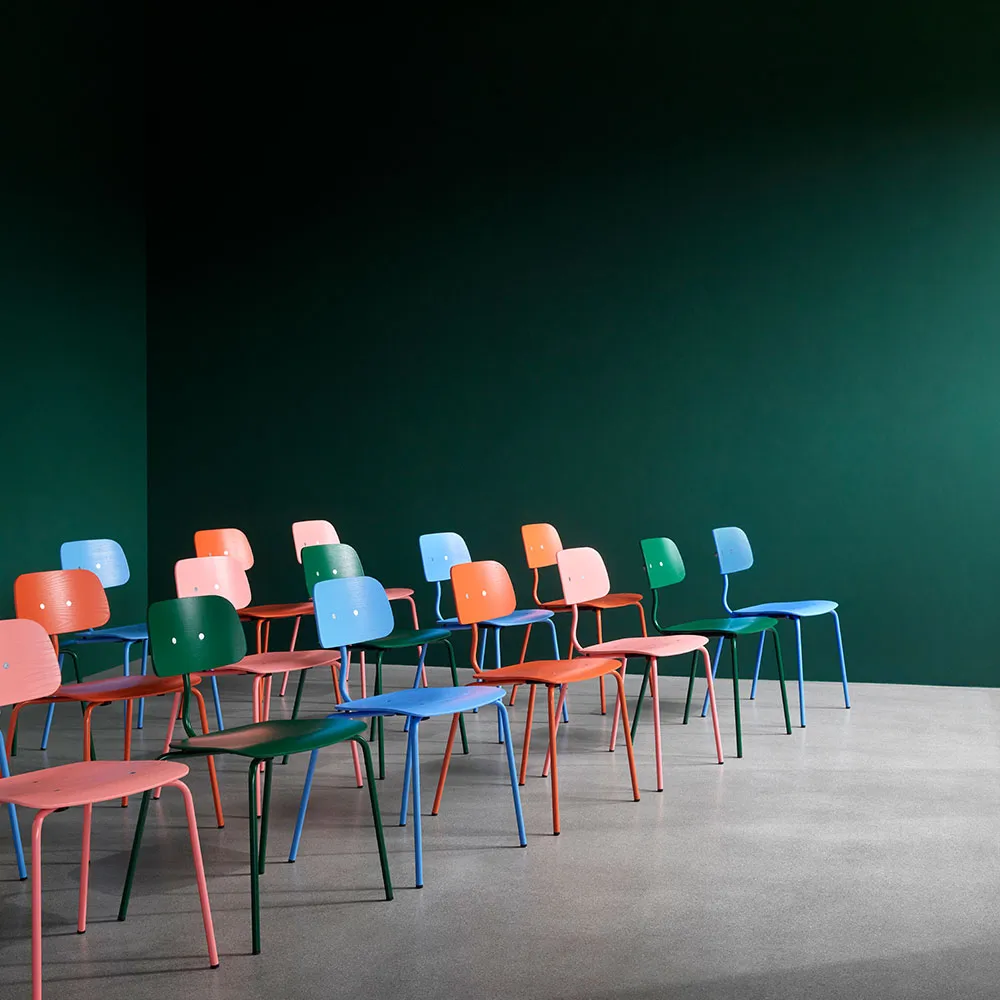 Kevi 2060 stol, pine lackstativ betsad ask Montana