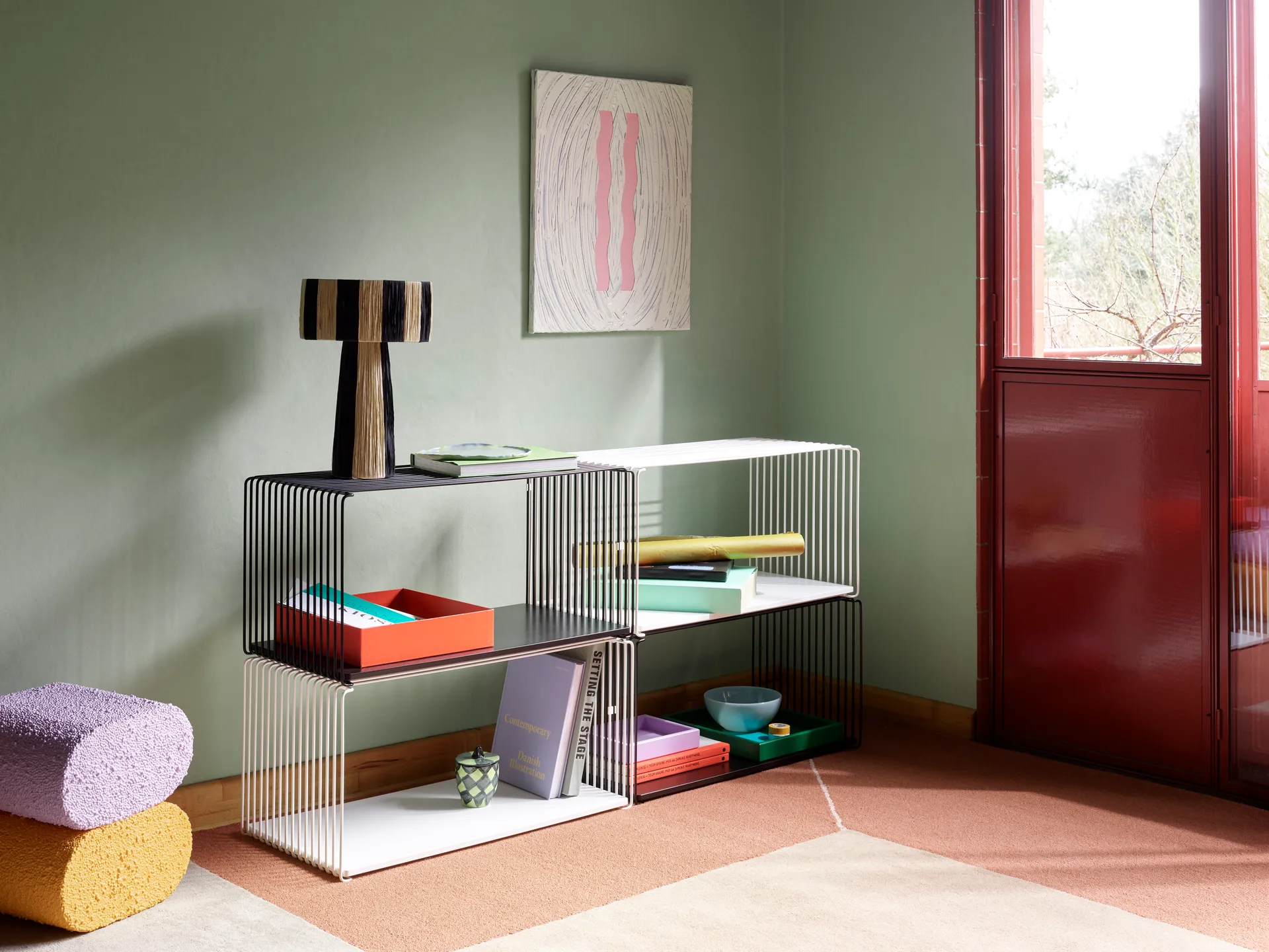 Panton Wire Extended hylla 70x34,8x34,8 cm, Black Montana