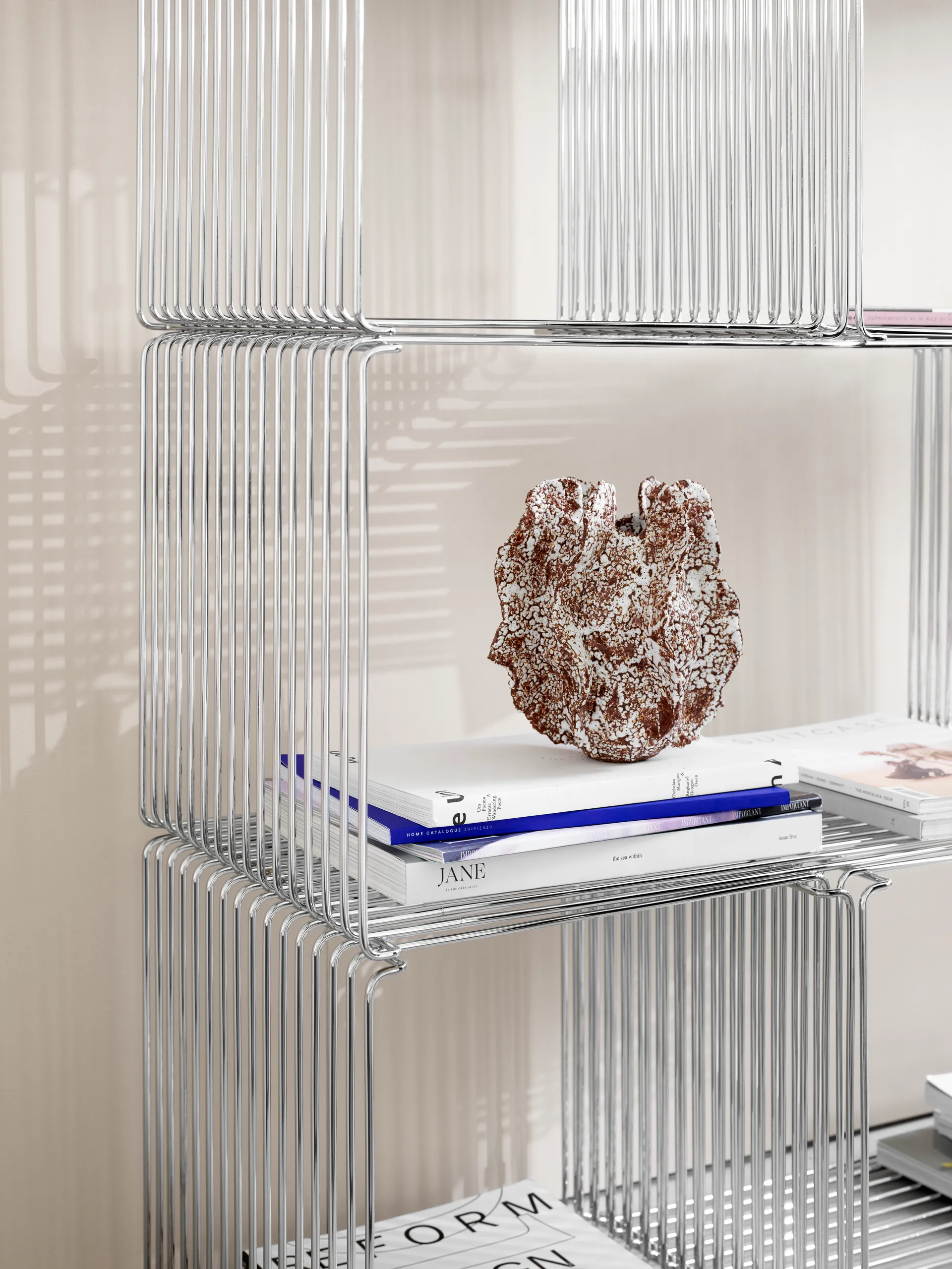 Panton Wire Extended hylla 70x34,8x34,8 cm, Chrome Montana