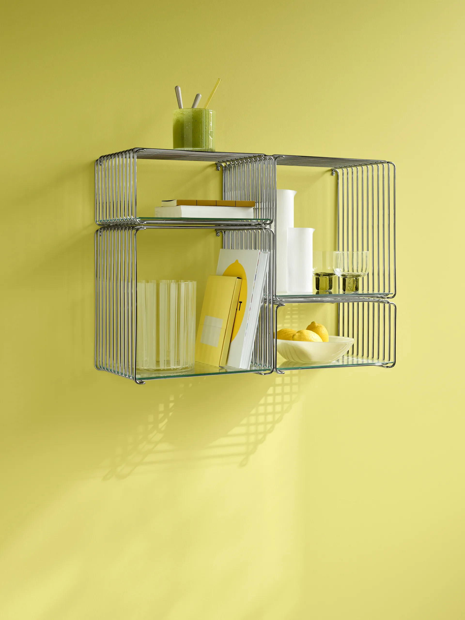 Panton Wire Single hylla 34,8x34,8x25,7 cm, Chrome Montana