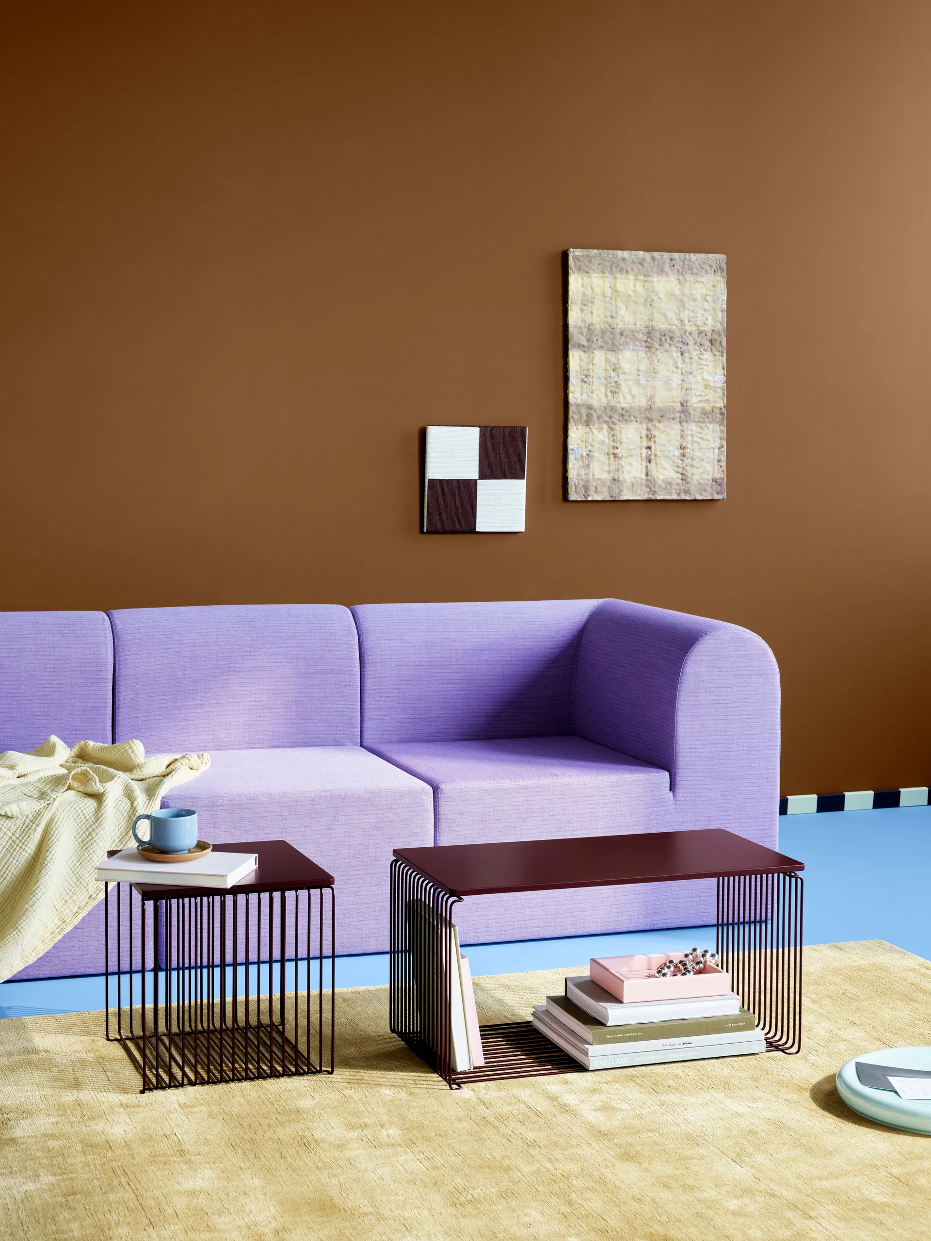 Panton Wire Single hylla 34,8x34,8x34,8 cm, Black red Montana