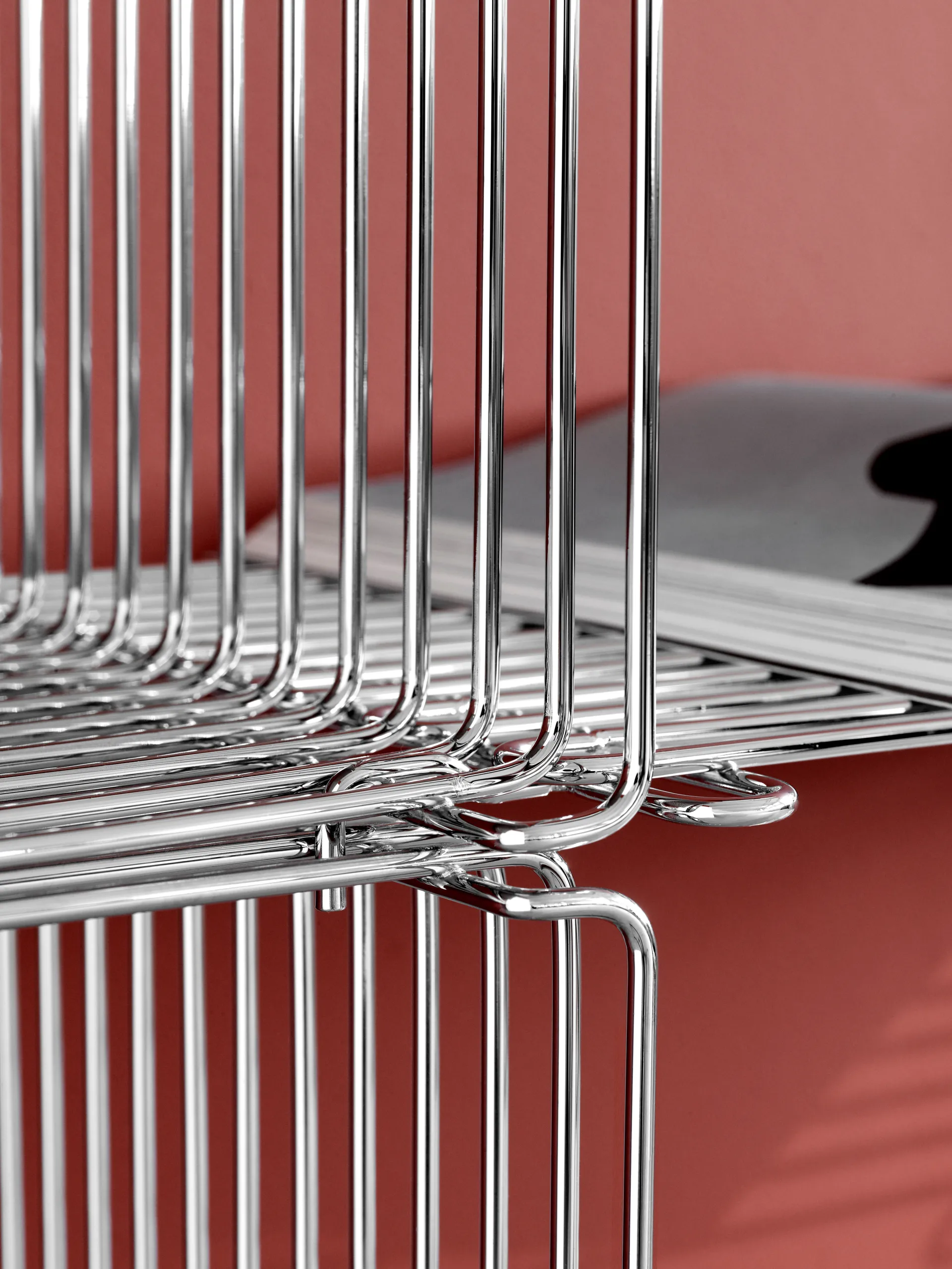 Panton Wire Single hylla 34,8x34,8x34,8 cm, Chrome Montana