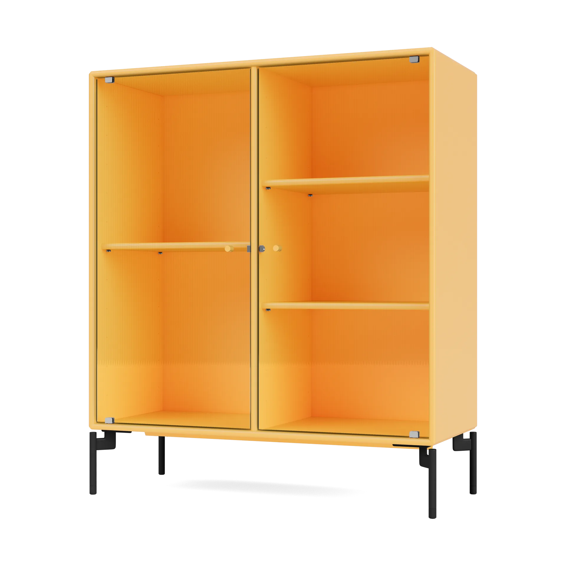 Ripple II vitrinskåp 69,6x82,2x30 cm, Acacia-ben black Montana