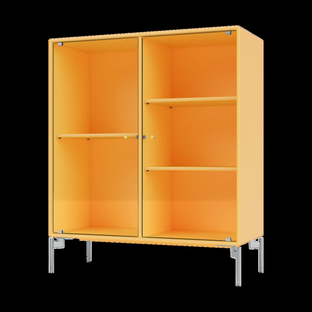 Montana Ripple II vitrinskåp 69,6x82,2x30 cm Acacia-ben chrome