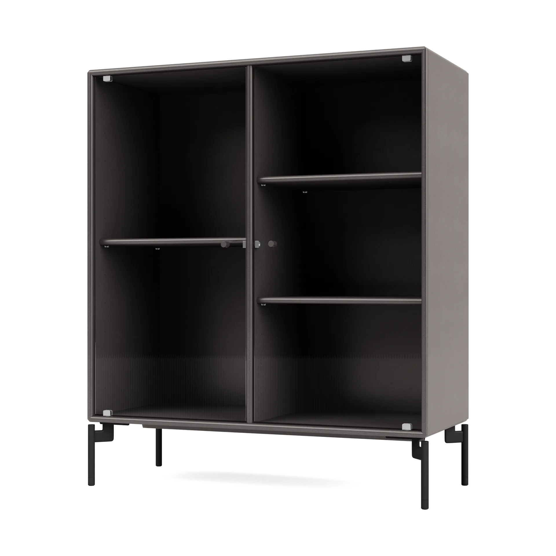 Ripple II vitrinskåp 69,6x82,2x30 cm, Coffee-ben black Montana