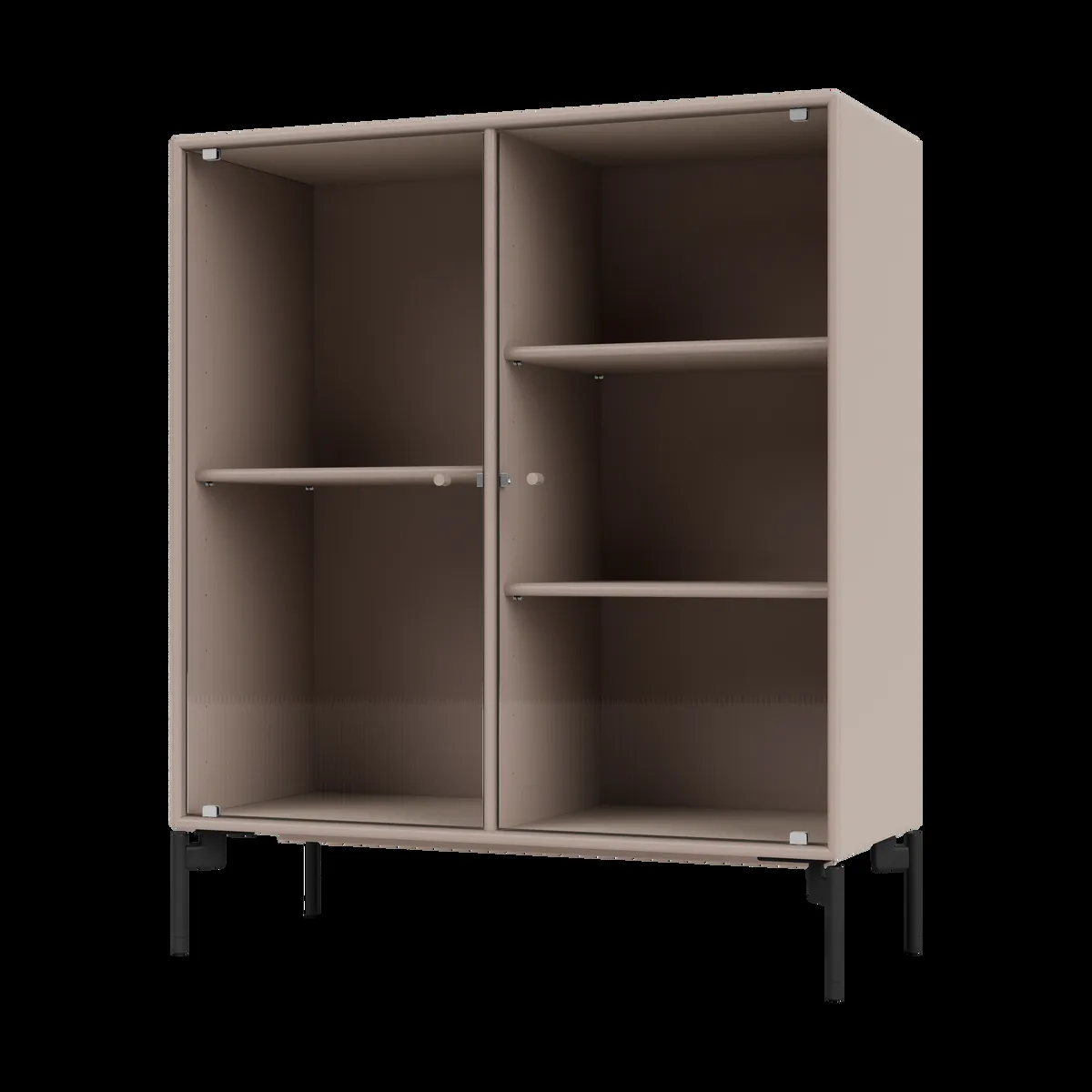 Montana Ripple II vitrinskåp 69,6x82,2x30 cm Mushroom-ben black