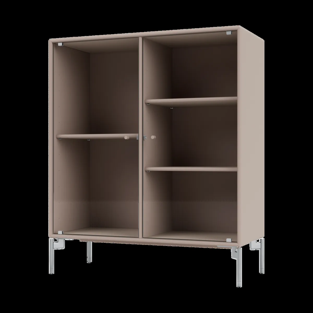 Montana Ripple II vitrinskåp 69,6x82,2x30 cm Mushroom-ben chrome