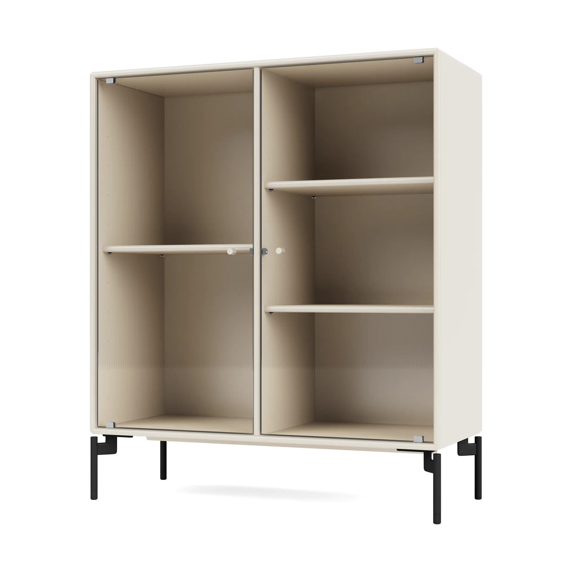 Ripple II vitrinskåp 69,6x82,2x30 cm, Oat-ben black Montana