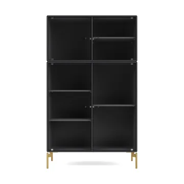 Ripple III vitrinskåp 69,6x117,6x38 cm - Anthracite-ben brass - Montana
