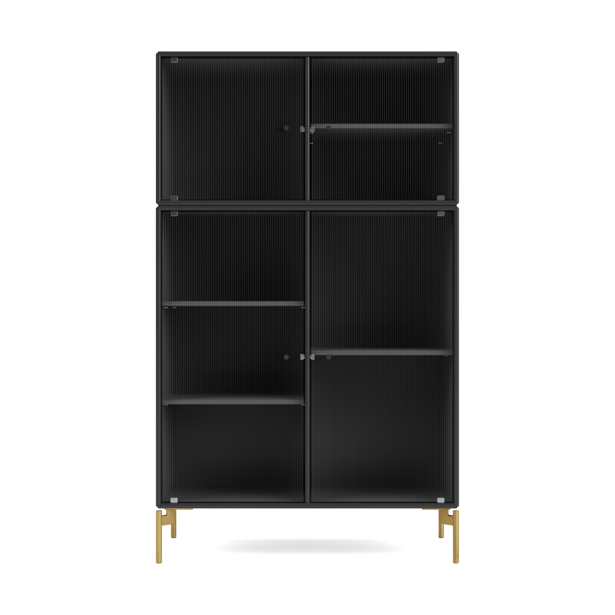 Montana Ripple III vitrinskåp 69,6x117,6x38 cm Anthracite-ben brass