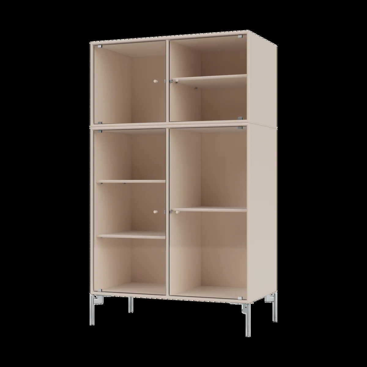 Montana Ripple III vitrinskåp 69,6x117,6x38 cm Clay-Kromben MB126