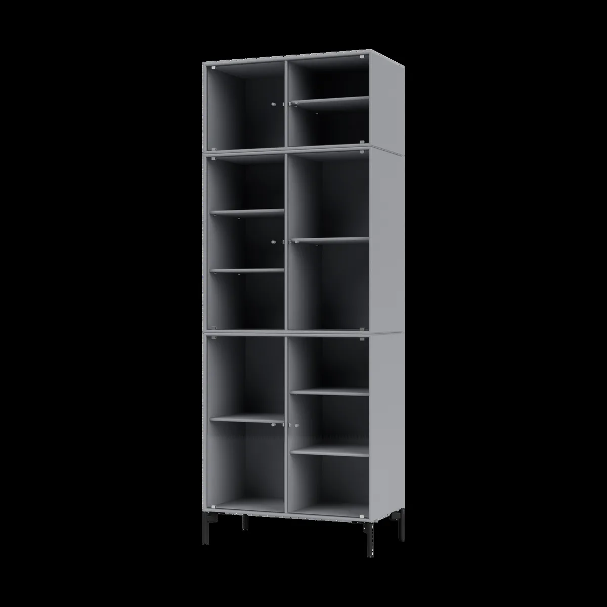 Montana Ripple IV vitrinskåp 69,6x187,2x38 cm Graphic-ben black