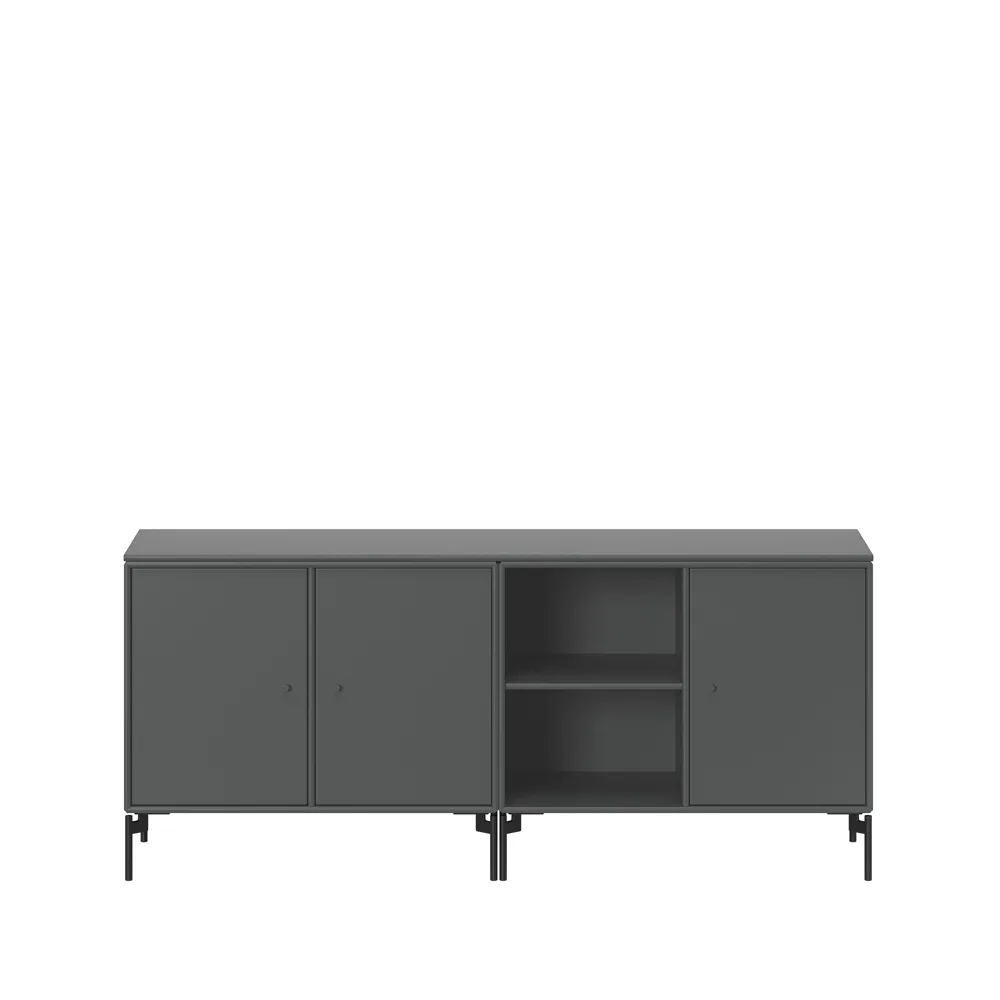 Save sideboard, Anthracite 04-svartlackade ben Montana