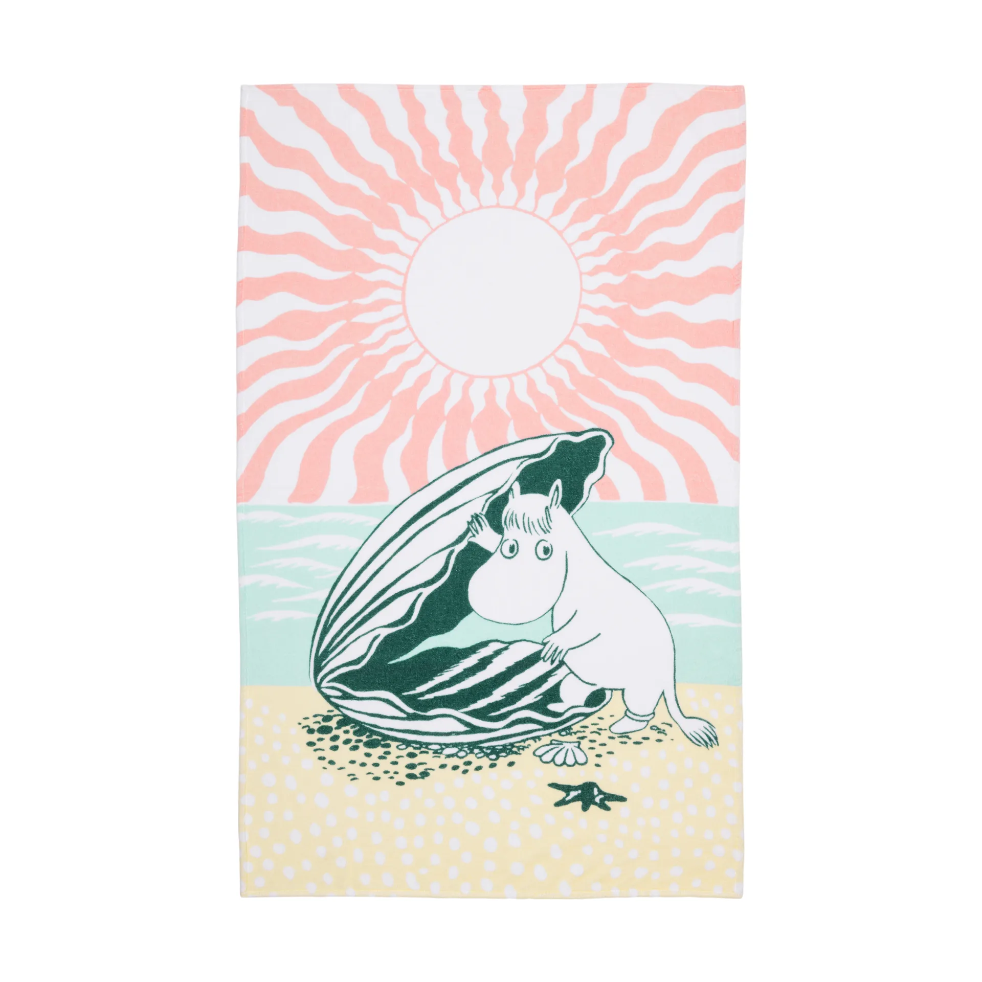 En dag på stranden Mumin strandhandduk, 93x150 cm Moomin Arabia