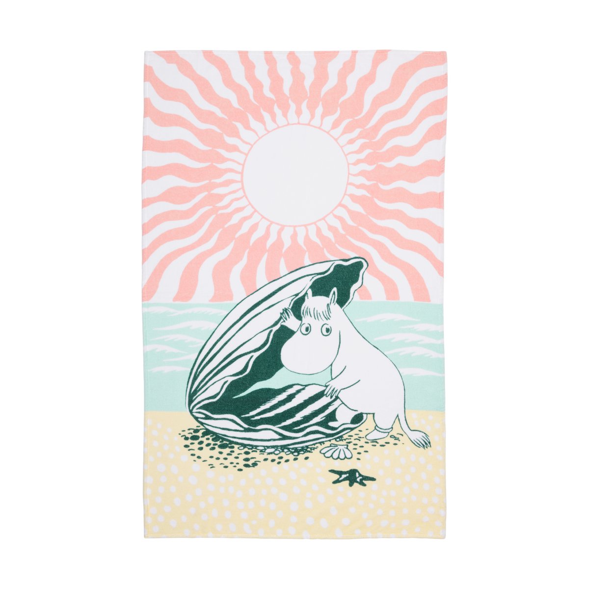 Moomin Arabia En dag på stranden Mumin strandhandduk 93x150 cm