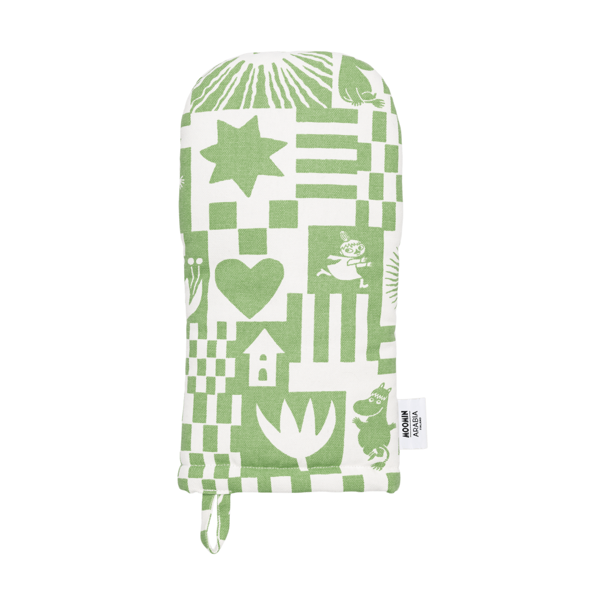Moomin Arabia Fest mumin grytvante 15x34 cm Grön | Skandinavisk Design | Grytlappar & Grytvantar | Multi