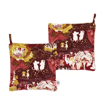 Festliga stunder mumin grytlappar 2-pack - 22x22 cm - Moomin Arabia
