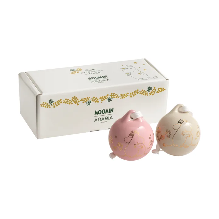 Kärlek Muminjulkula - Guld, 5 cm, 2-pack - Moomin Arabia