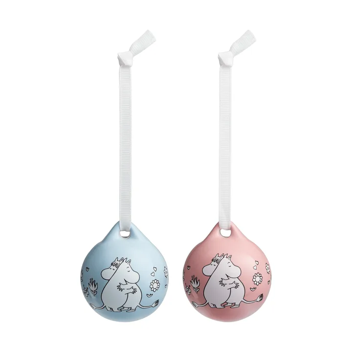 Kärlek Muminjulkula - Rosa-blå, 5 cm, 2-pack - Moomin Arabia