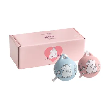 Kärlek Muminjulkula - Rosa-blå, 5 cm, 2-pack - Moomin Arabia